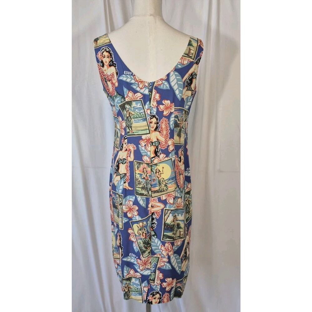 Vintage Reyn Spooner Art Of Eddy Hawaiian Floral Mini Dress New Small - Picture 6 of 9